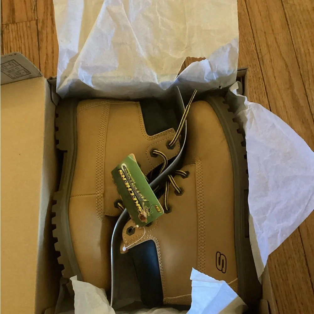 Skechers Kids Tan Lace-Up Boots